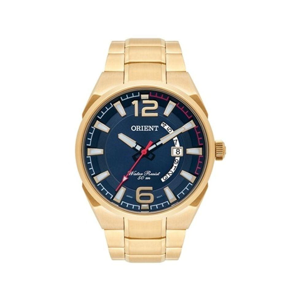Relógio Masculino Orient Dourado Com Data Mgss1159 D2Kx