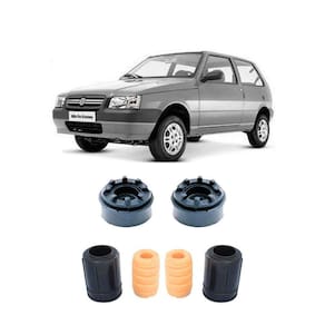 Par Kit Coxim Batente Coifa Dianteiro Fiat Uno 1998 Até 2010