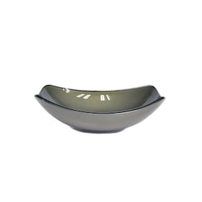 Cuba De Vidro Oval Chanfrada 46Cm Ouro Envelhecido