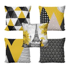 Almofadas Decorativas Amarelas Para Quarto Paris Love 40X40