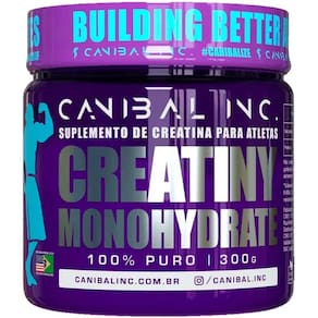 Creatina Monohidratada 3000mg 100% Pura 300g Canibal
