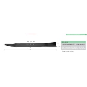 Lamina Cortador Grama Trapp 51cm Corte MB51E/JT55C/WT65C Balbinot 0572