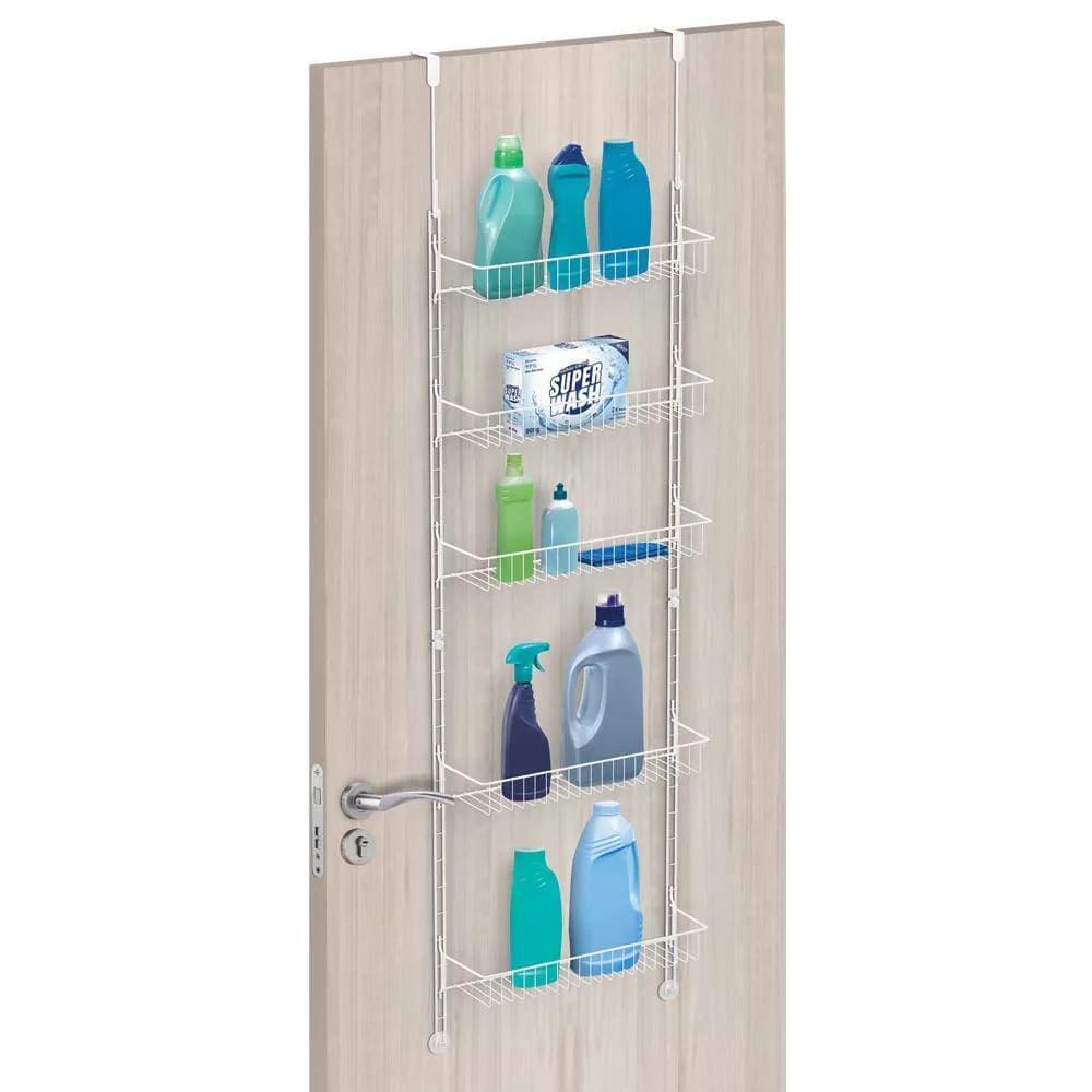 Prateleira Modular Arthi para Porta ou Parede Branca com 5 Divisórias Branca