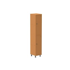 Guarda Volume Roupeiro 2 Portas Aço GRP 501/2 Pandin Móveis Laranja Picasso