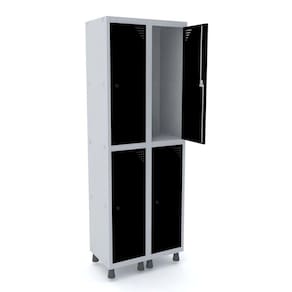 Guarda Volume Roupeiro 4 Portas Aço GRP 502/4 Pandin Móveis Preto