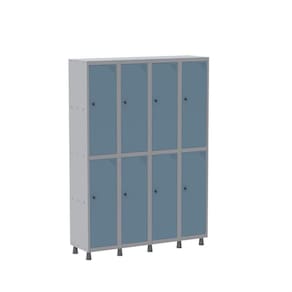 Guarda Volume Roupeiro 8 Portas Aço GRP 504/8 Pandin Móveis Cinza/Azul Dali
