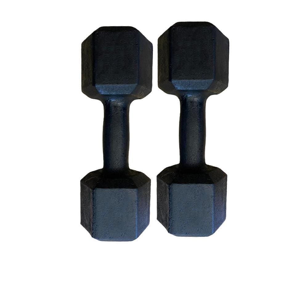 Par De Halter Sextavado Pintado 6Kg Academia Treino Fitness