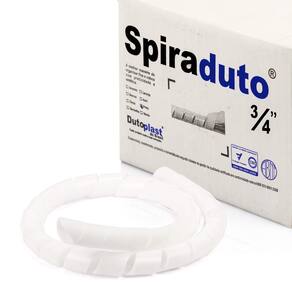 Organizador Fios E Cabos Spiraduto 3/4 Branco - 20 Mt