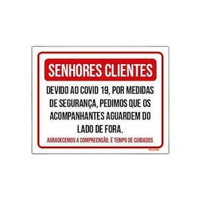 Kit 5 Placas Senhores Clientes Acompanhantes Lado De Fora