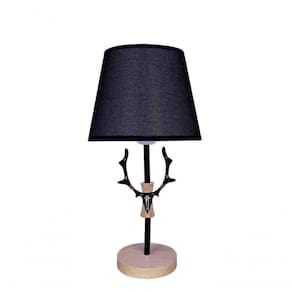 Abajur Luminária Preta De Mesa 43cm Bivolt 110/220v