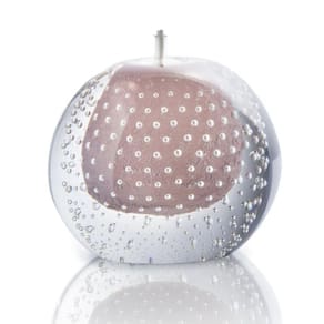 Lamparina Em Cristal Murano Rosa - São Marcos 10Cm