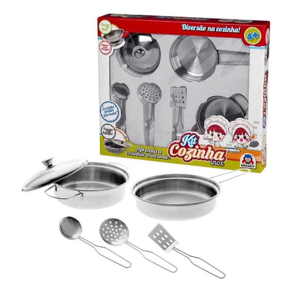 Kit Cozinha Infantil Jogo De Chá Panelas Brinquedo Comidinha