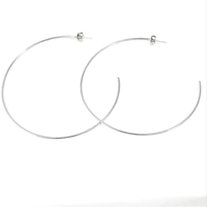Argola Fina Grande deTarraxa Aço Inox Antialérgico Garantia
