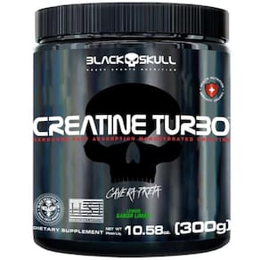 Creatina Monohidratada Sabor Limão 300G - Black Skull