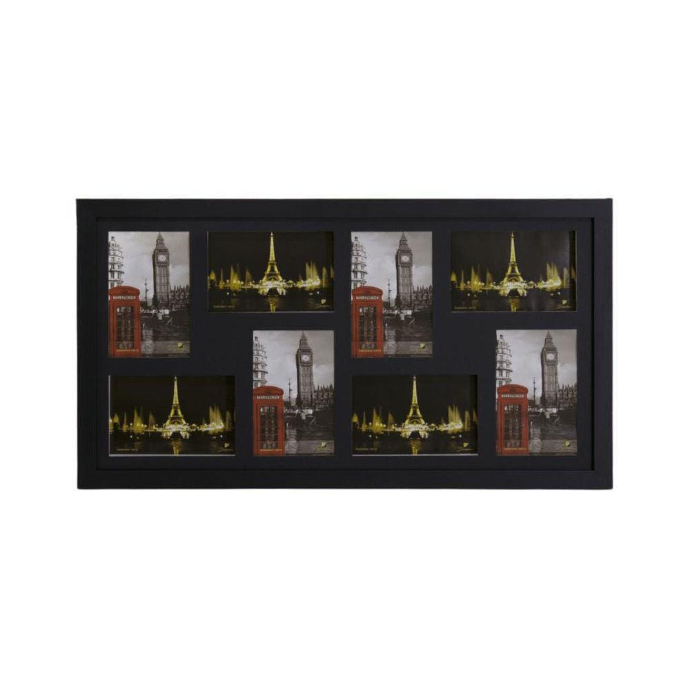 Painel, Porta Retrato Classic 8 Fotos  10X15  Preto - Pn8-Pr