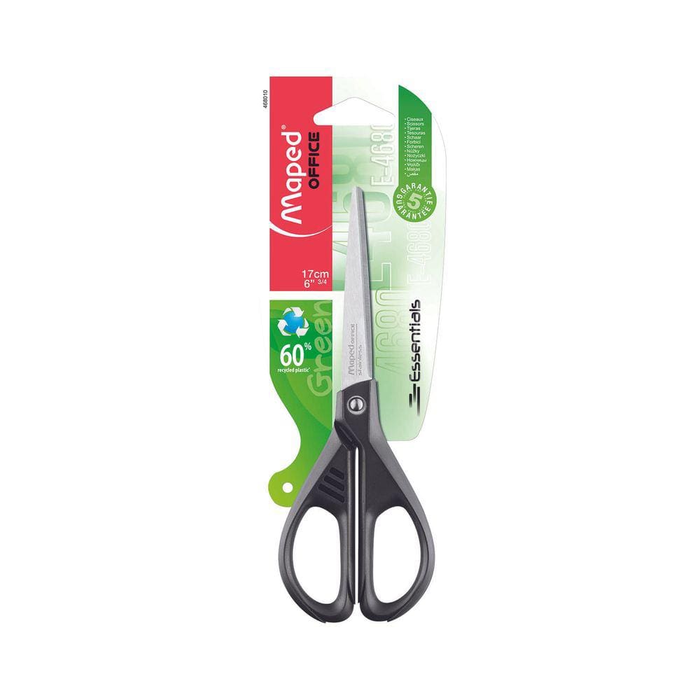 Tesoura Mult Maped Essentials Green Preta 17cm