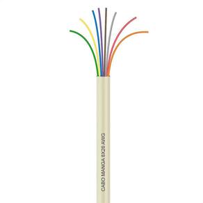 Cabo Manga 8X26 Awg - Sem Blindagem Bege - 50 Metros