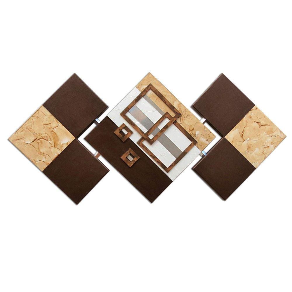 Quadro Decorativo Abstrato 120X57Cm