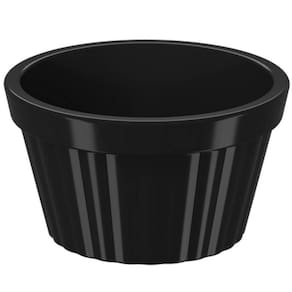 Conjunto 40 Ramequim para Restaurante Preto Canelado 90ml Potes Pequenos Uno Coza Plástico 7,3cm