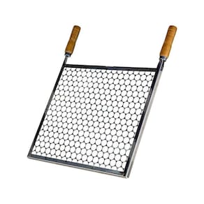 Grelha Quadrada Inox Tela Moeda Para Churrasqueira 30x30cm