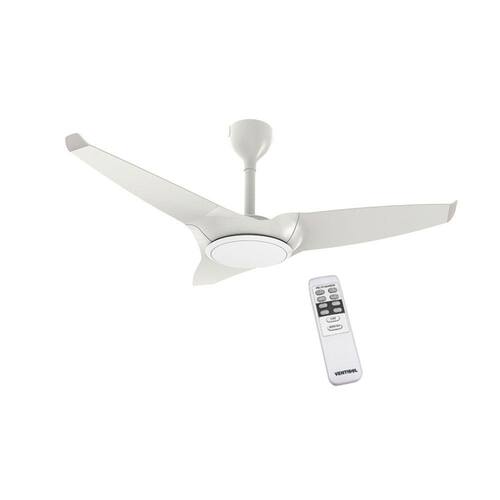 Ventilador de teto Led 3 pás branco com controle remoto - FLOW - Ventisol