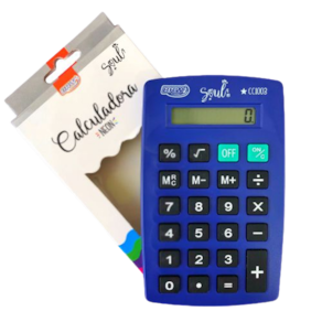 Calculadora Pequena 8 Dígitos Cor Azul Marca BRW