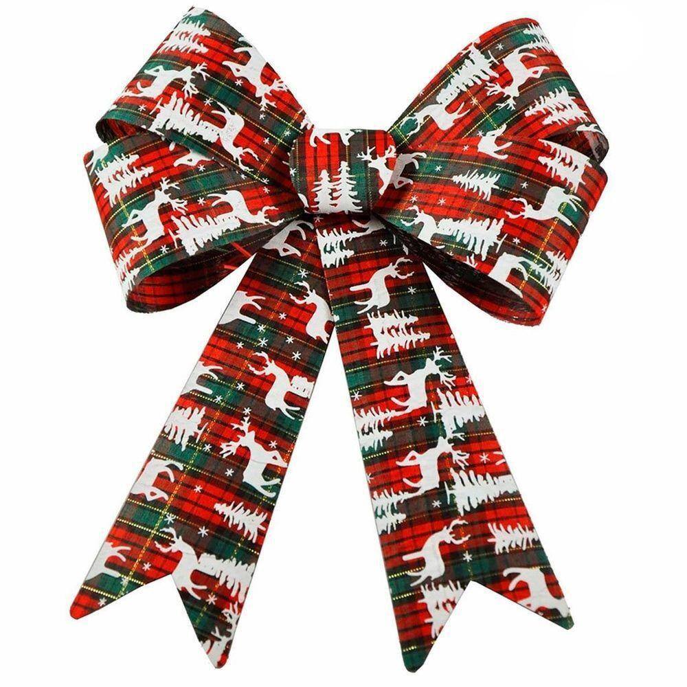 Kit 10 Enfeites árvore Natal Laço Decorado Figuras Natalinas 28,5 Cm