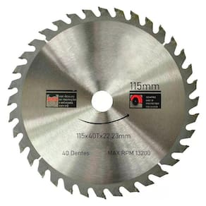 Kit 12 Discos De Serra Circular Com 40 Dentes 4-1/2" 115mm Para Madeira