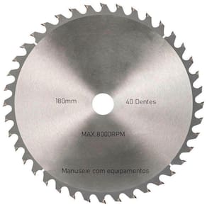Kit 2 Discos De Serra Circular Com 40 Dentes 7" 180mm Para Madeira