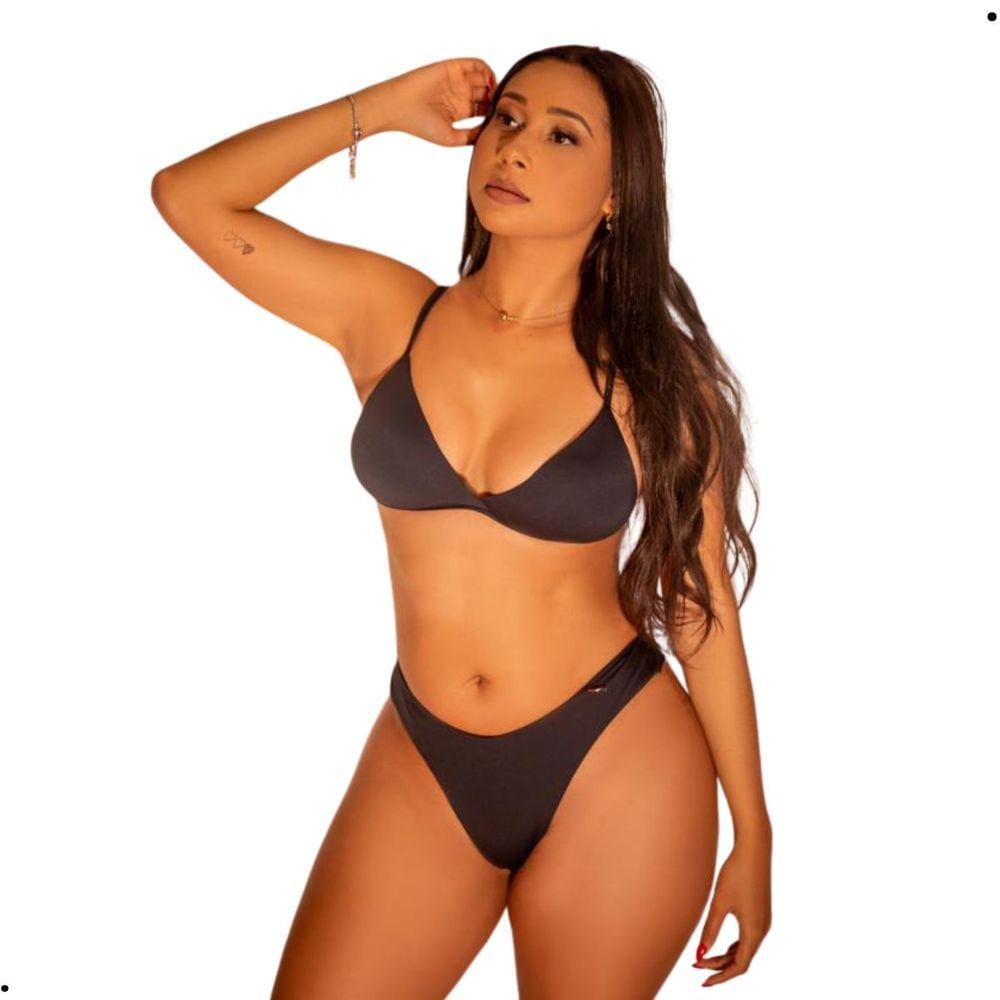 Biquíni das Famosas Preto P ao GG