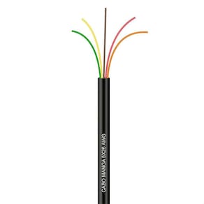 Cabo Manga 5X26 Awg - Sem Blindagem Preto - 50 Metros
