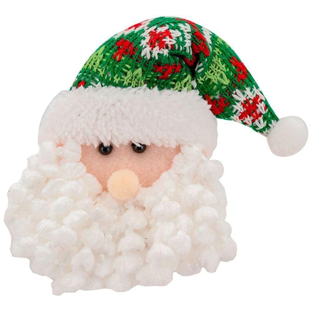 Kit 6 Enfeites árvore Natal Pendente Papai Noel 15cm