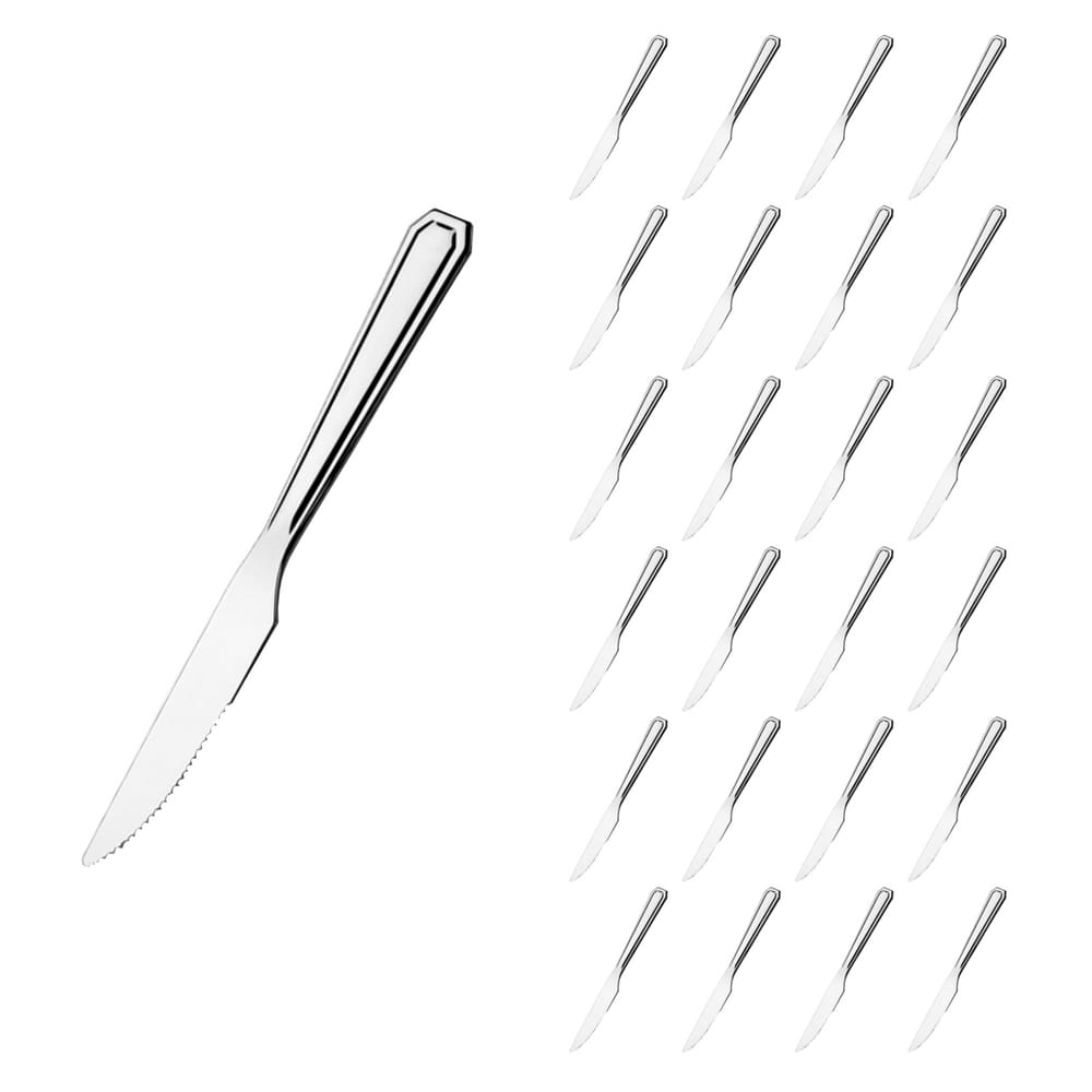 Kit Casa Faca Inox Reforçada 24 Pçs Bar / Restaurante
