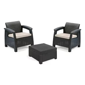 Conjunto Jardim Varanda 3 Peças Aluminio E Resina - Keter
