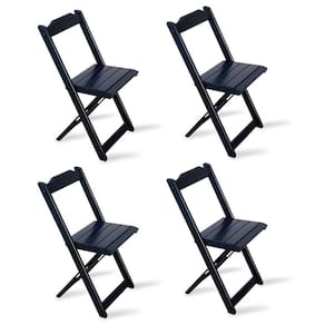 Kit 4 Cadeiras Dobraveis Preta Decor Cor: Preto