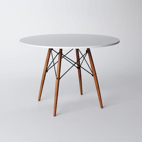 Mesa Redonda De Jantar 110Cm Branca Cor: Branco