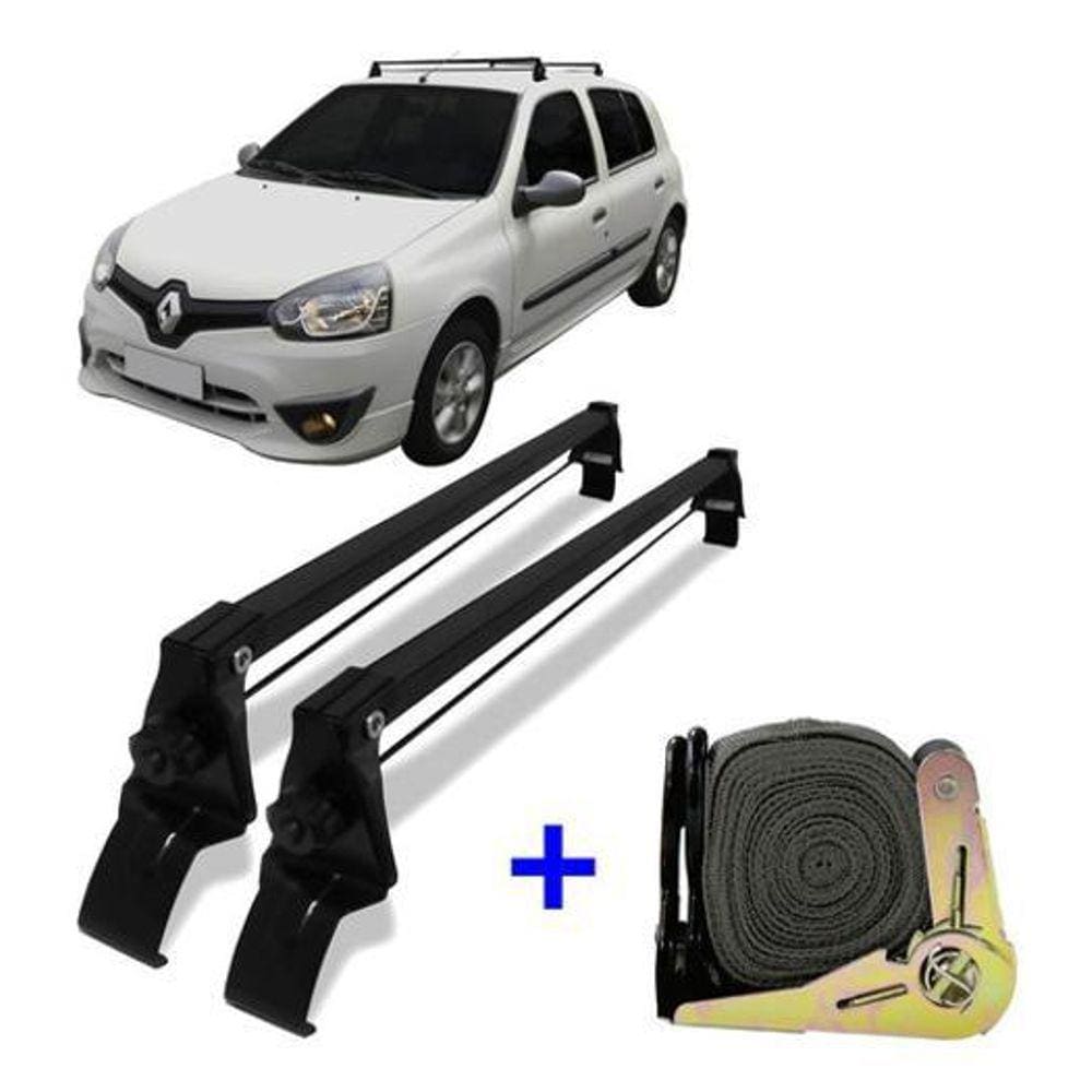 Rack De Teto Clio 4 Portas 2001 Até 2012 Bagageiro + 1 Cinta