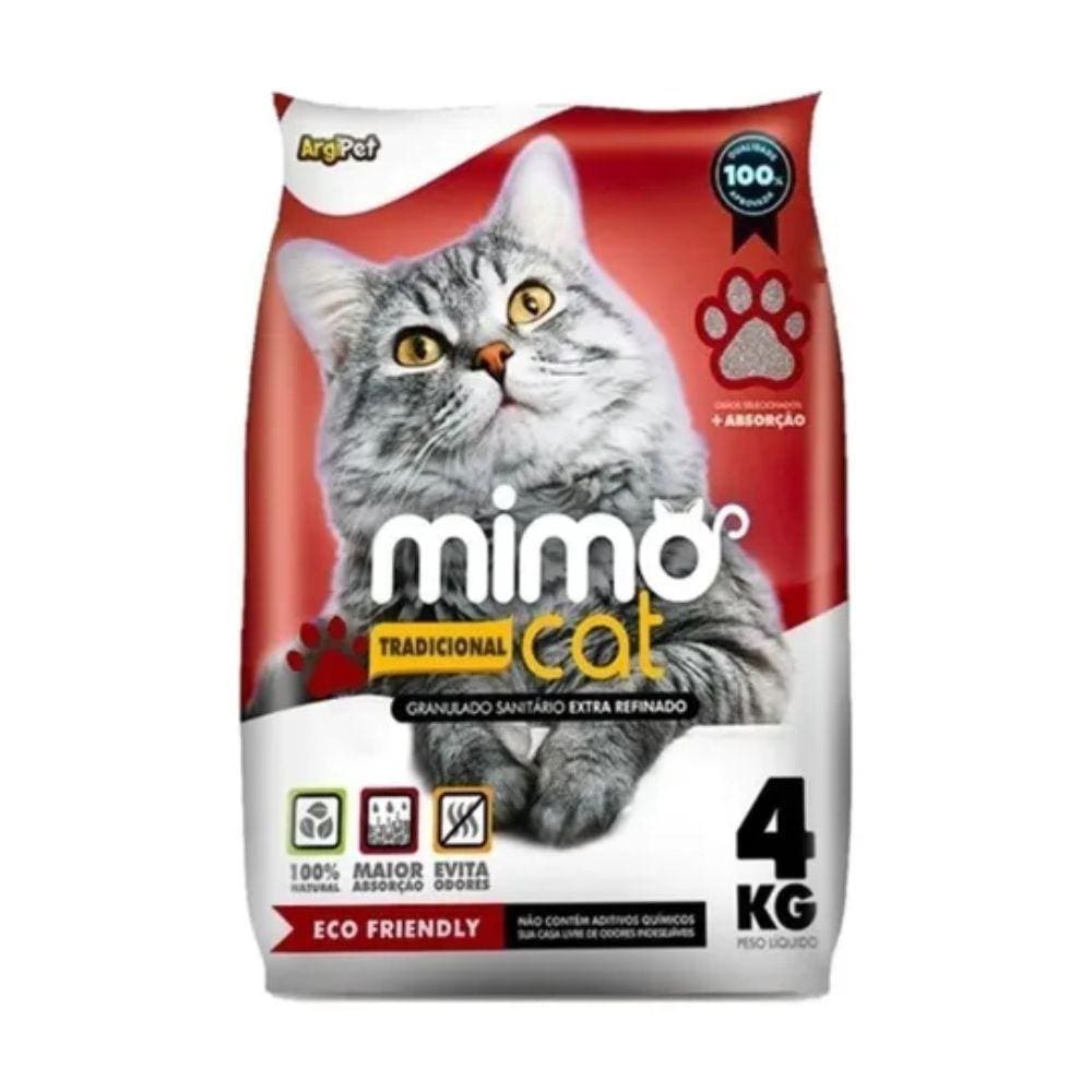 Areia Sanitária Granulada Mimo Cat Tradicional 4kg