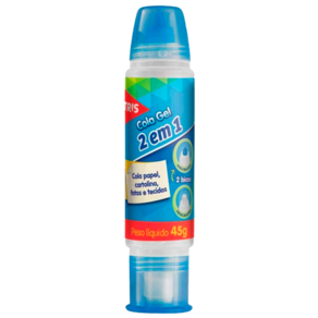 Cola em gel 2 em 1 Tris Tubo 45g 2 bicos dosadores