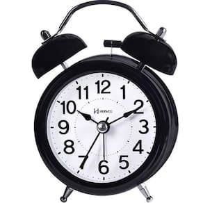 Despertador Quartz Pilha Clássico Preto Herweg 2707-34