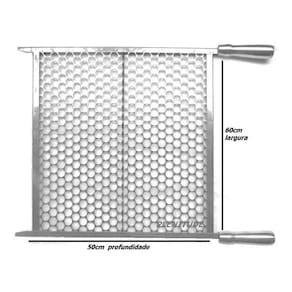 Grelha Para Churrasqueira Moeda Inox 60Cm Larg E Apoio