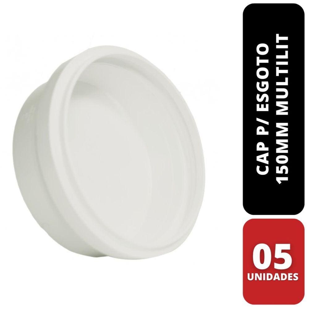 Kit C/ 5 CAP P/ Esgoto 150mm Multilit