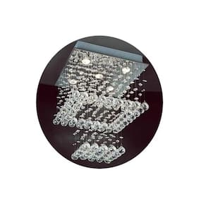 Lustre Pendente Quadrado Cristal 50x50x60 Lustre moderno Lustre cristais