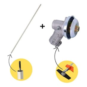 Tubo Cano Cabo + Ponteira Roçadeira Importadas Eixo Quadrado