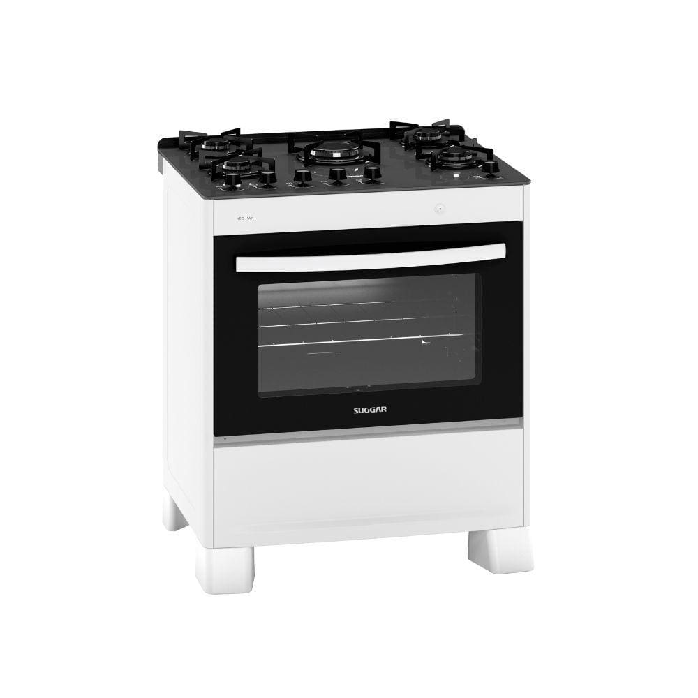 Cooktop 5 bocas vidro branco suggar Casas Bahia
