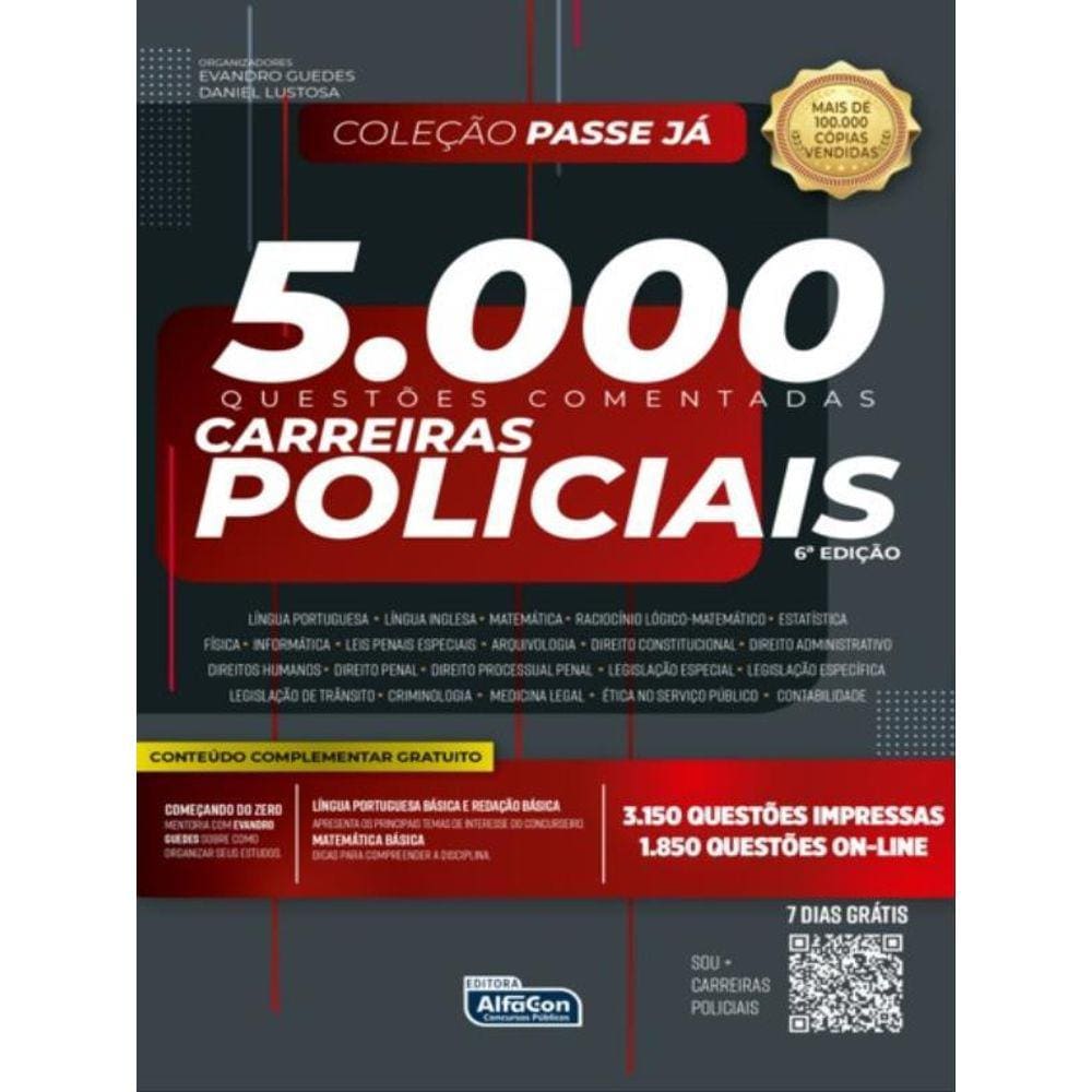 Passe Já - 5.000 Questões Comentadas Para Carreiras Policiais