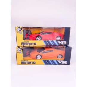 Carrinho Esportivo com Controle Remoto 4 Funções e Luzes - Kit 2 Unidades