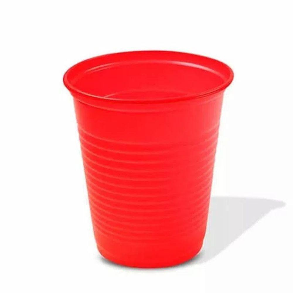 Copo Descartável 200ml Biodegradável Festa Vermelho TrikTrik