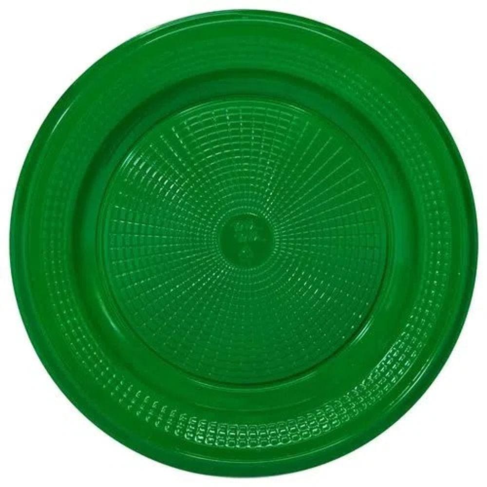 Prato Redondo Bio Verde Escuro 15cm Com 10 Unidades TrikTrik