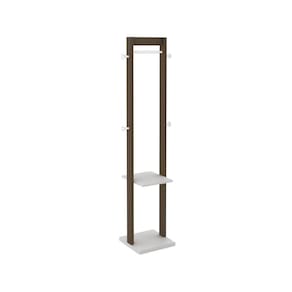 Cabideiro De Chão Multimóveis Vcr35005 Branco/Nogal Branco/Nogal